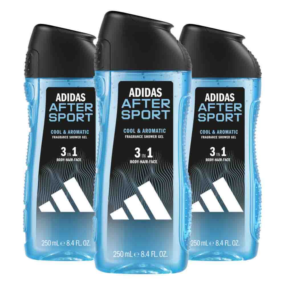 3x Adidas Shower Gel After Sport 250 ml