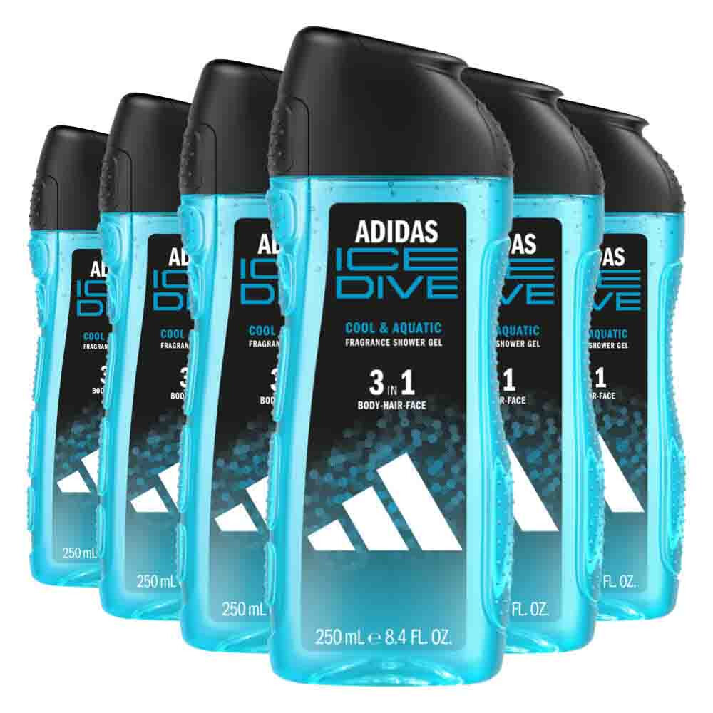 6x Adidas Shower Gel Ice Dive 250 ml