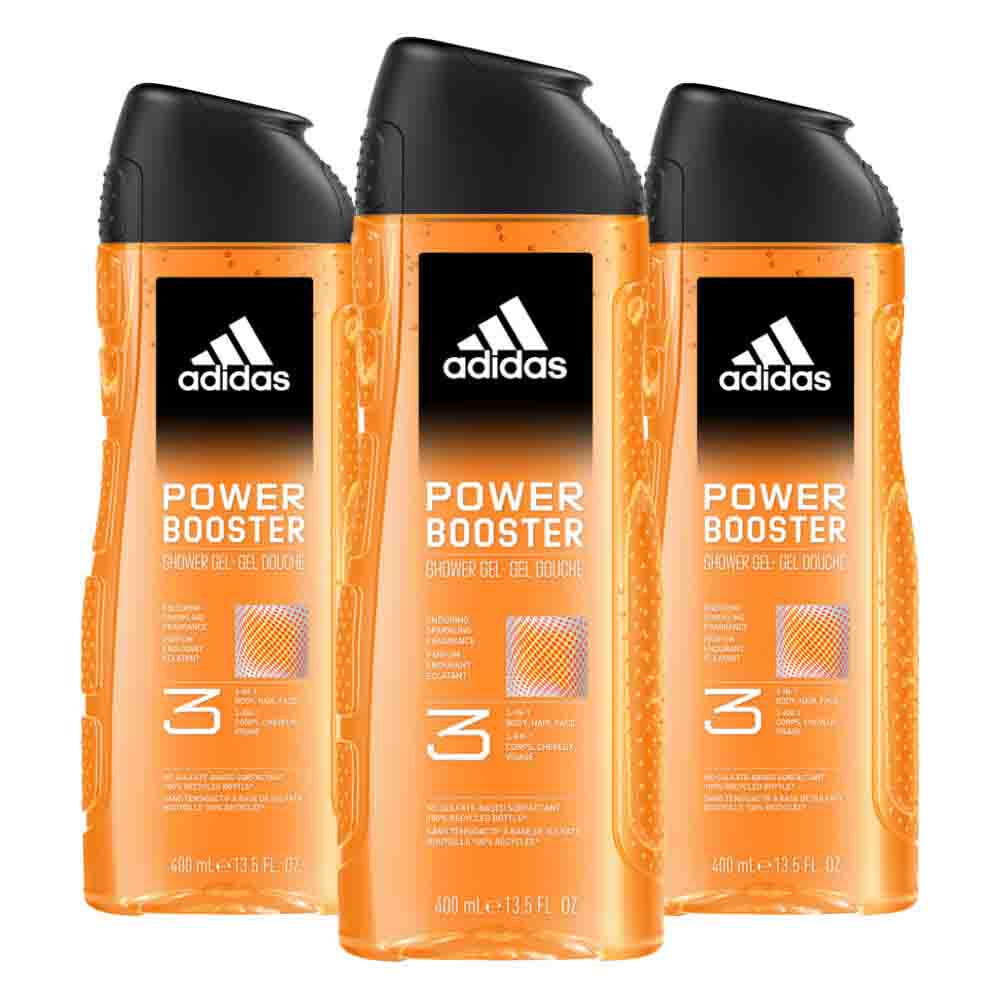 3x Adidas Shower Gel Power Booster 250 ml