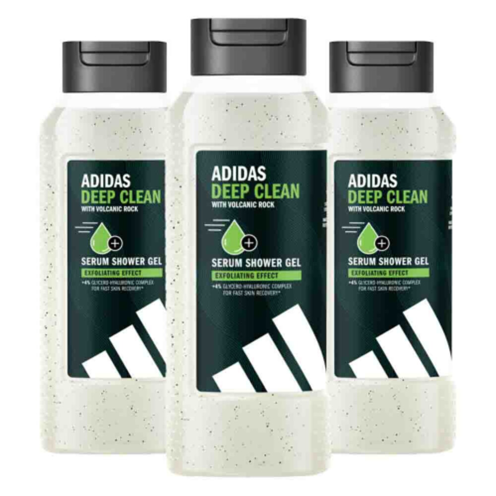 3x Adidas Shower Gel Active Skin&Mind Deep Clean 250 ml