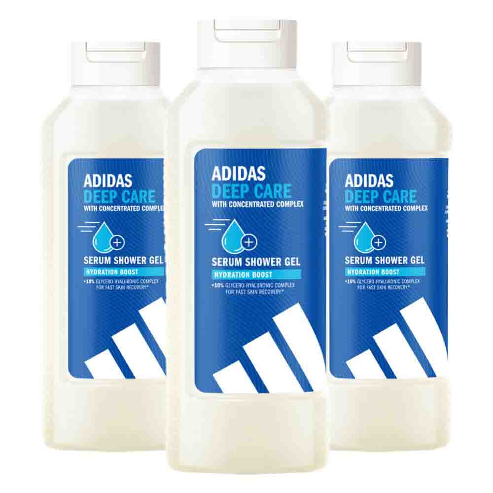 3x Adidas Serum Shower Gel Active Skin&Mind Deep Care W 400 ml