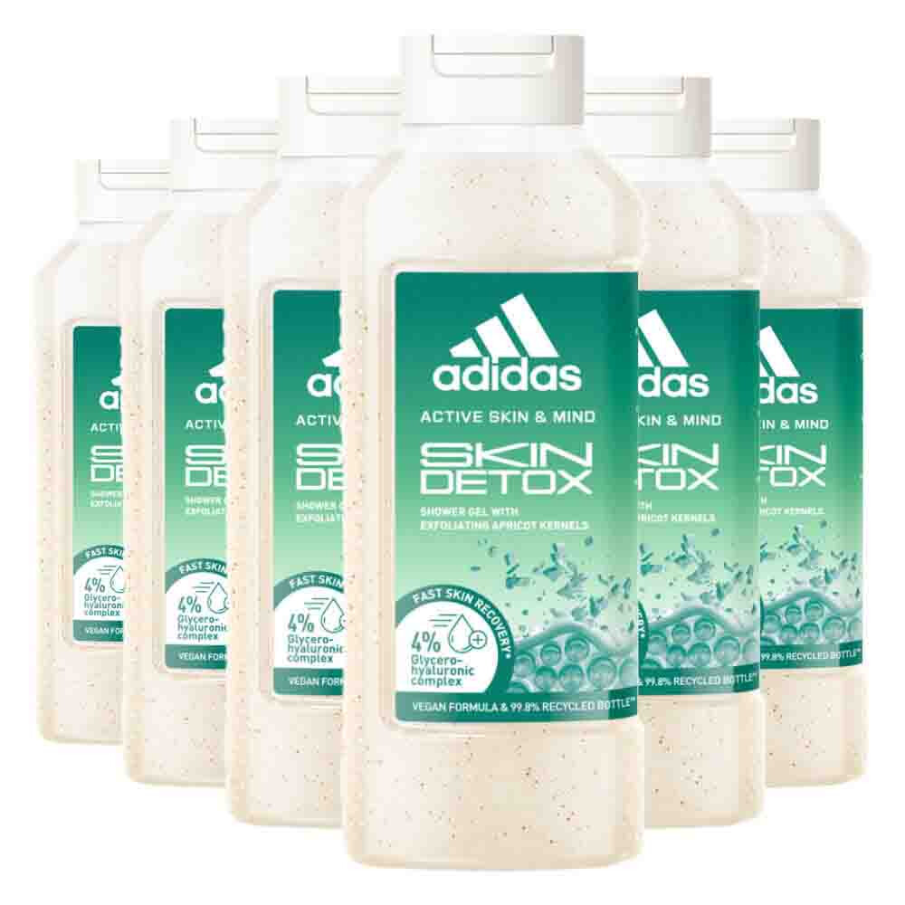 6x Adidas Shower Gel Active Skin&Mind Skin Detox W 400 ml