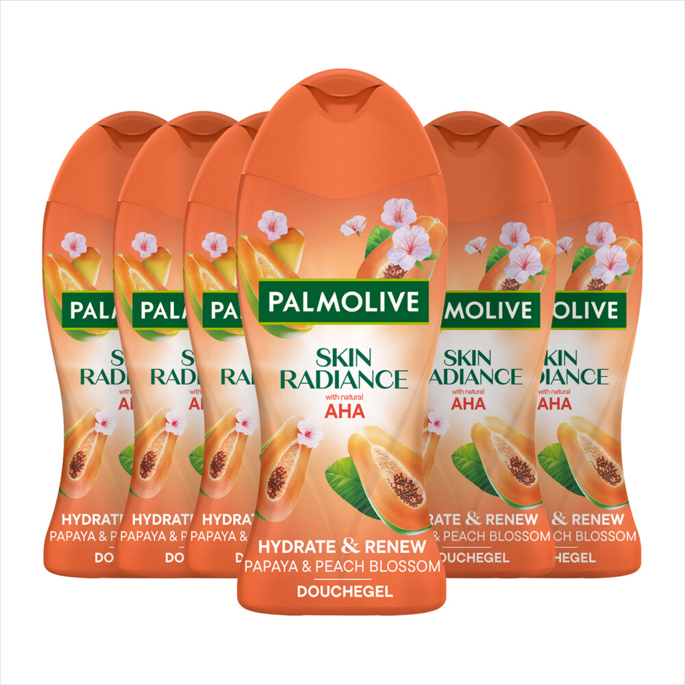 6x Palmolive Douchegel Skin Radiance Papaya Peach 250 ml