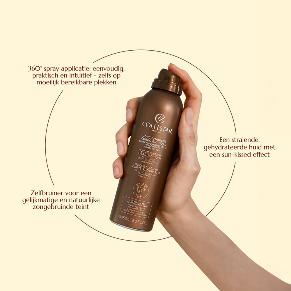 Collistar Gradual Body Transparent Self-Tanning Spray Magic Drops 150 ml, foto 4