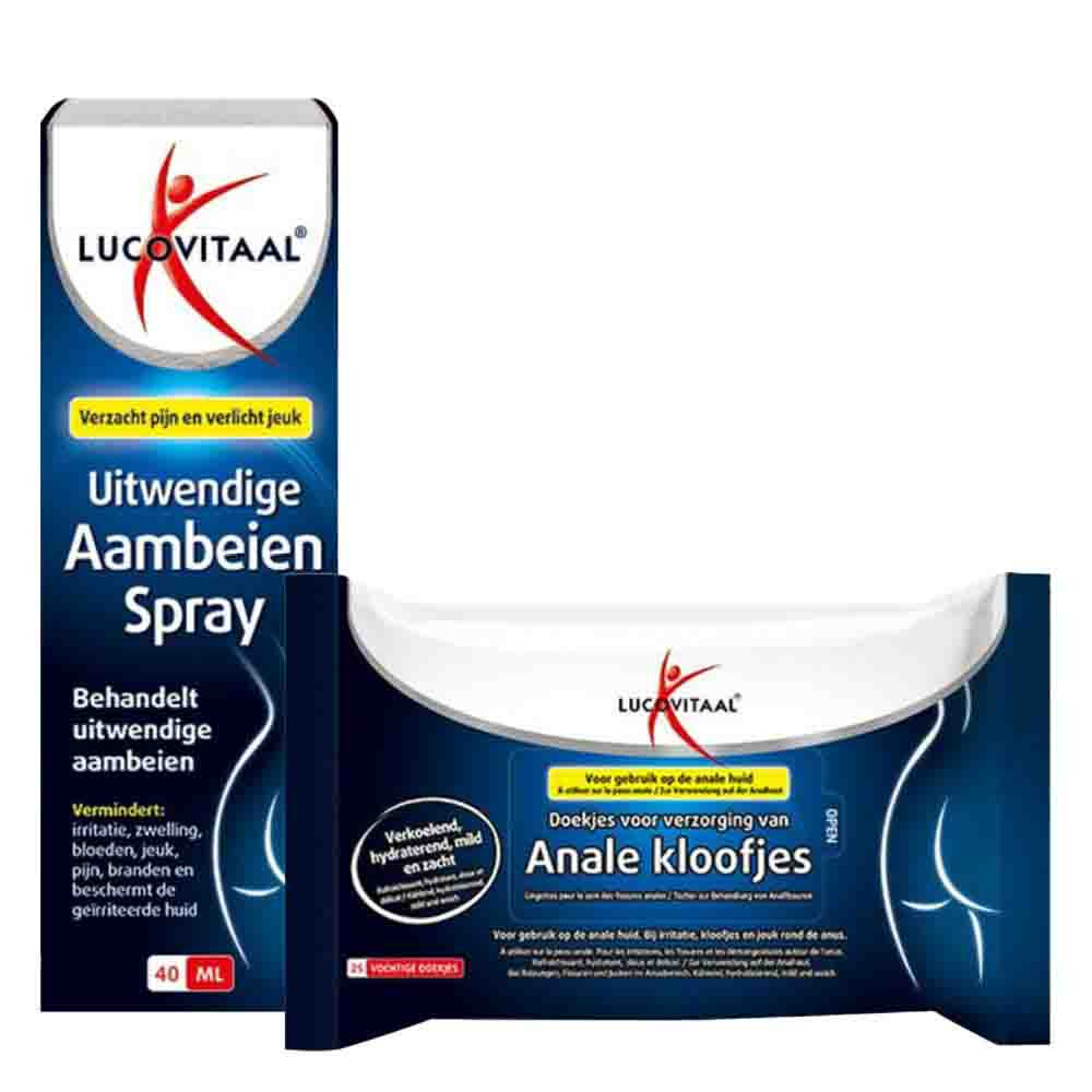 Lucovitaal Aambeien Spray en Anale Verzorgingsdoekjes Pakket