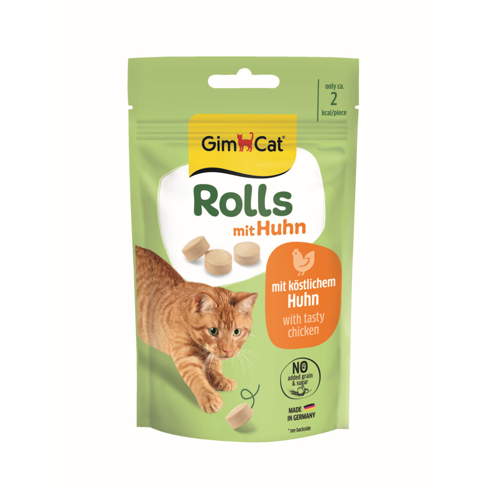 GimCat Rolls Kattensnack Kip 40 gr