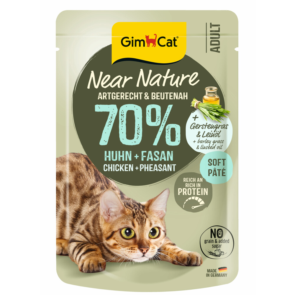GimCat Kattenvoer Near Nature Kip&Fazant 85 gr