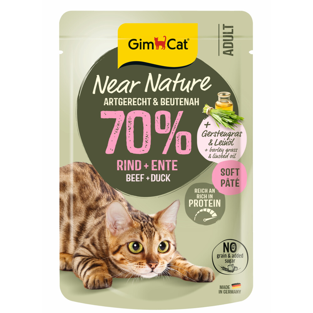 GimCat Kattenvoer Near Nature Rund&Eend 85 gr