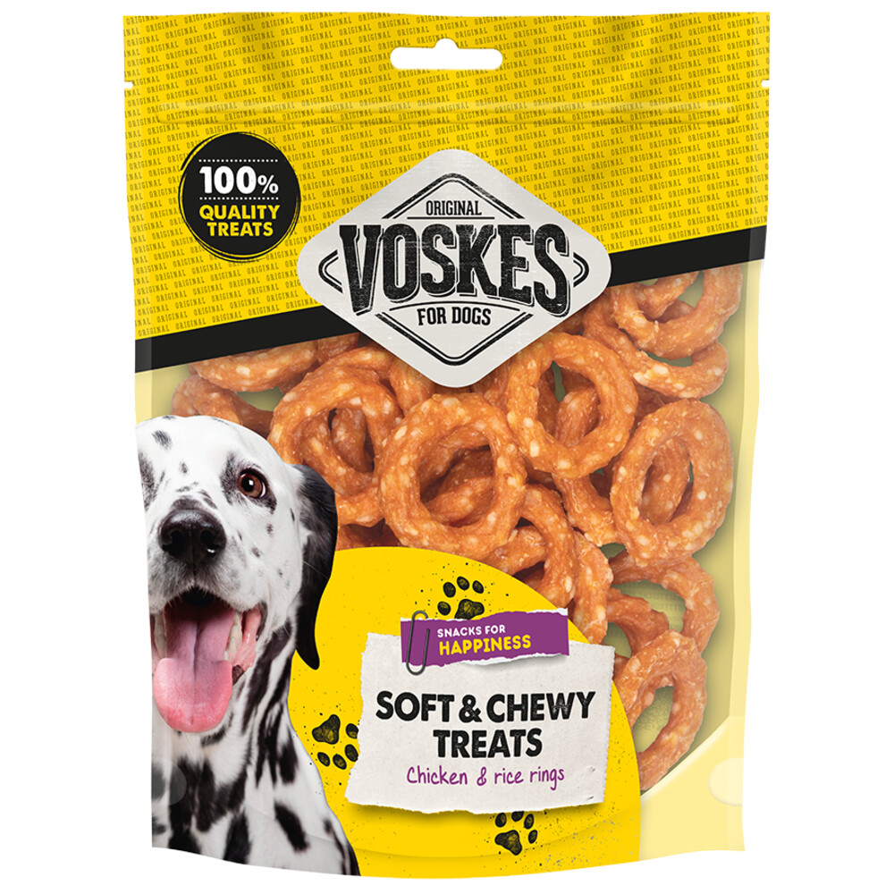 Voskes Hondensnack Ringen Kip&Rijst 400 gr