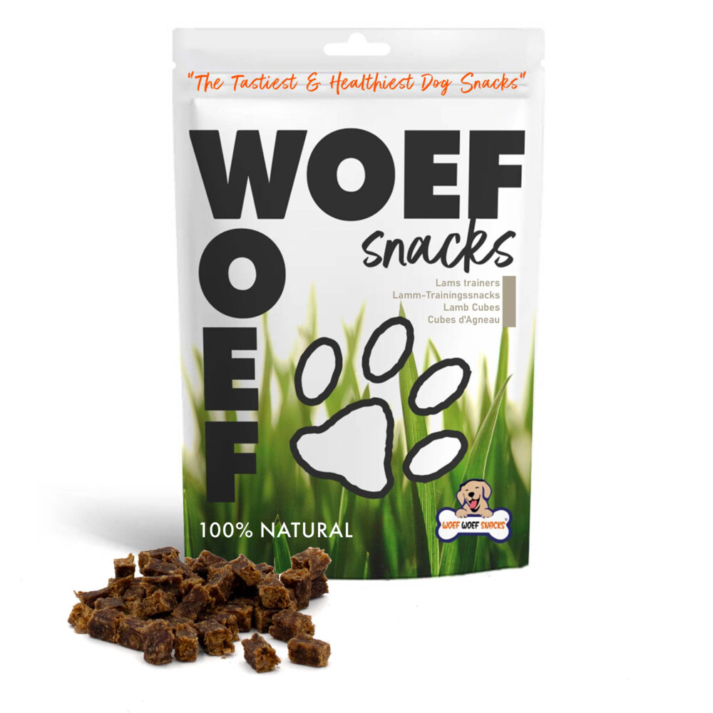Woef Woef Hondensnack Lamslong Trainers L 500 gr