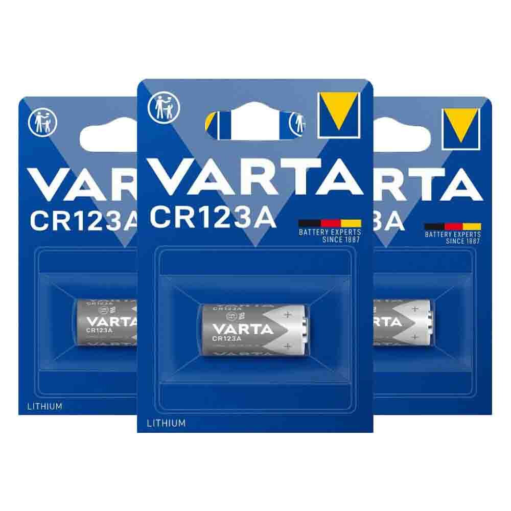 3x Varta Lithium Batterijen Cylindrical CR123A
