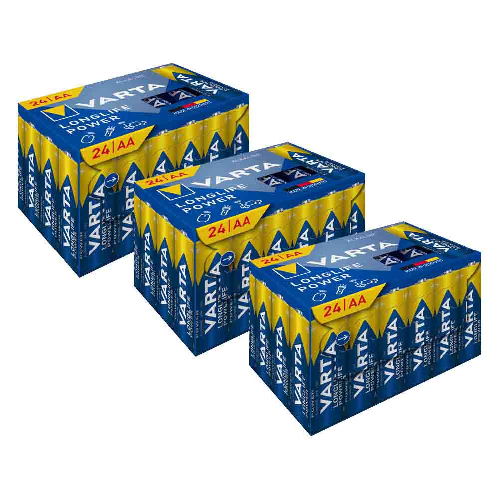3x Varta Longlife Power Aa Cube Pack 24 Stuks