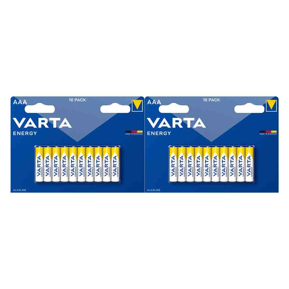 2x Varta Energy AAA Blister 10 stuks