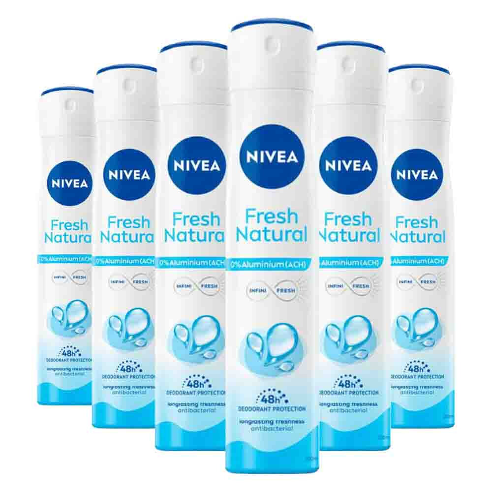 6x NIVEA Deodorant Spray Natural 200 ml