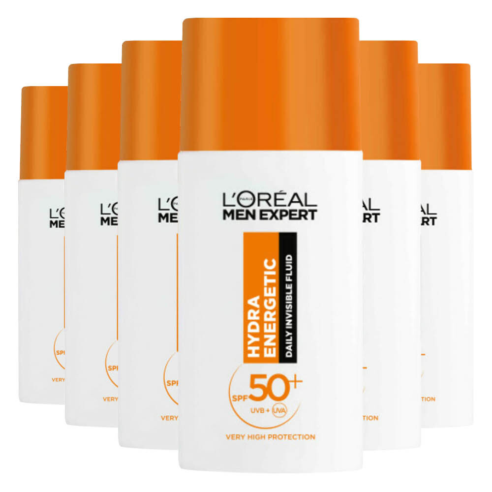 6x L'Oréal Men Expert Hydra Energetic Dagcrème SPF50+ 50 ml