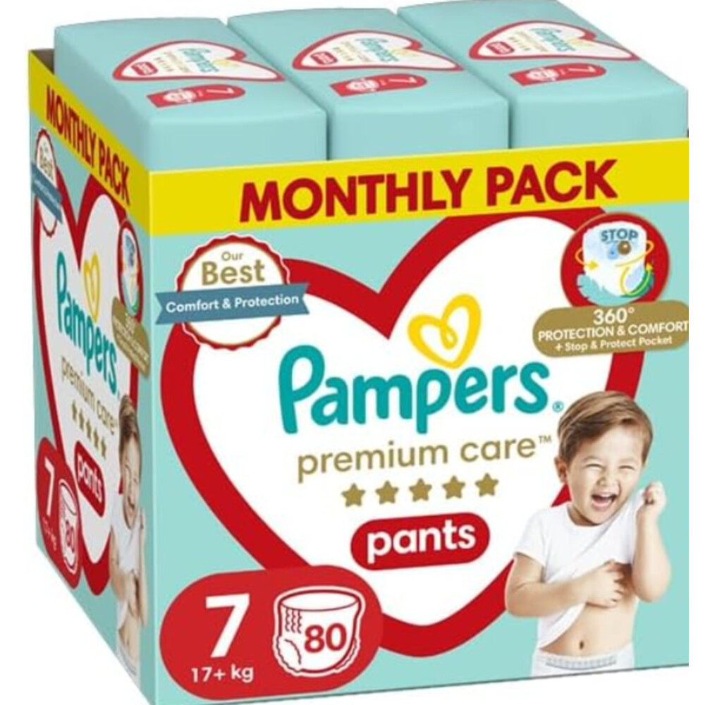 Pampers Premium Care Luierbroekje Maat 7 (17+ kg) 80 stuks