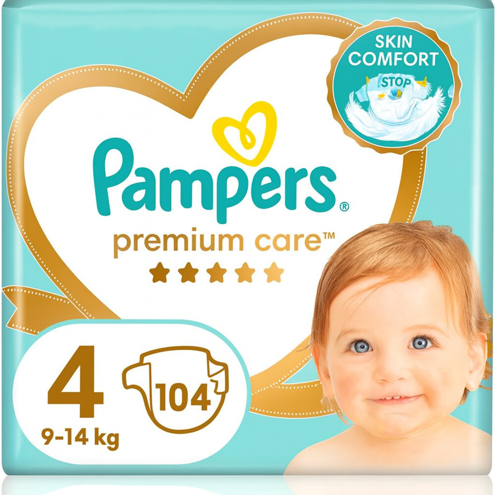 Pampers Premium Care Luiers Maat 4 (9-14 kg) 104 stuks