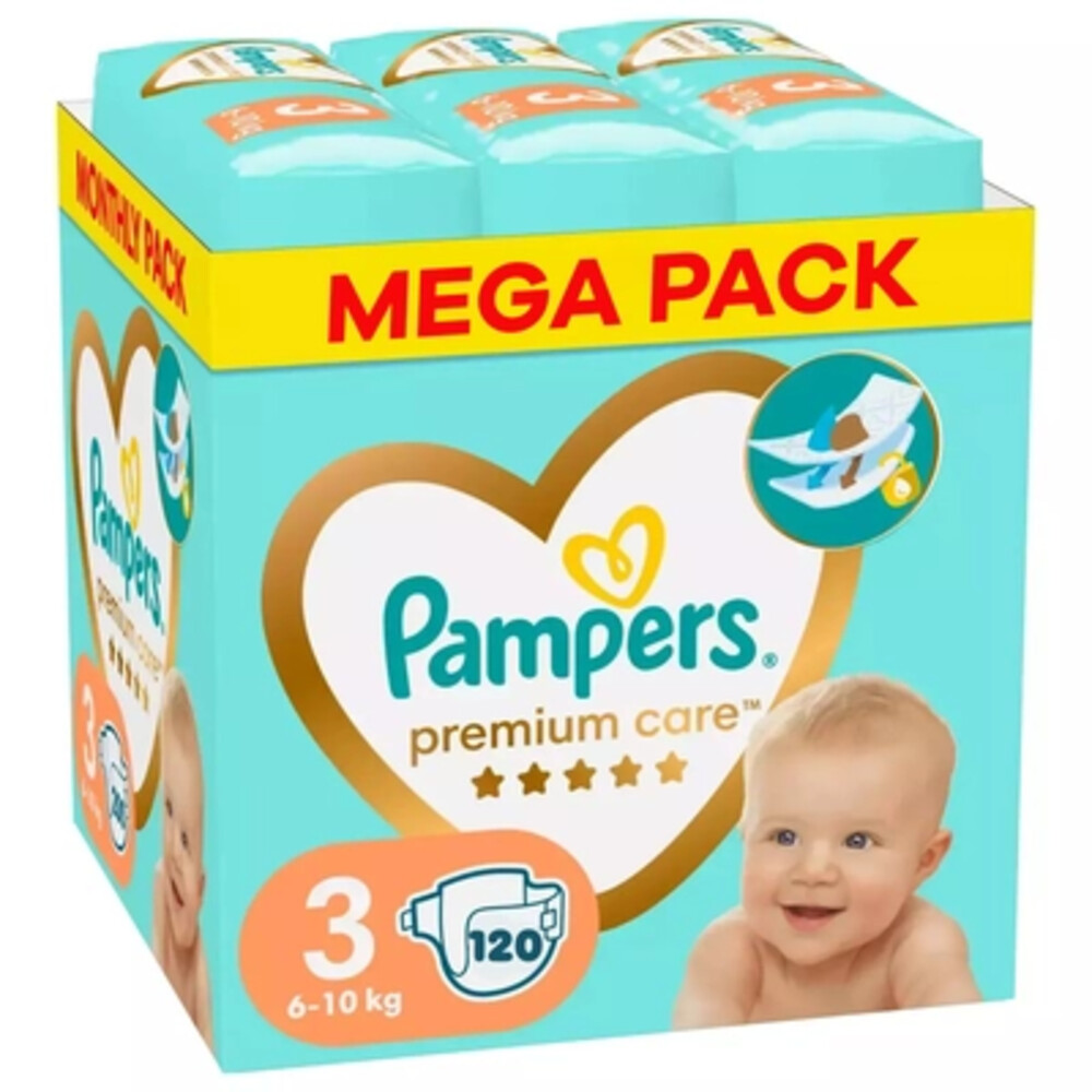 Pampers Premium Care Luiers Maat 3 (6-10 kg) 120 stuks