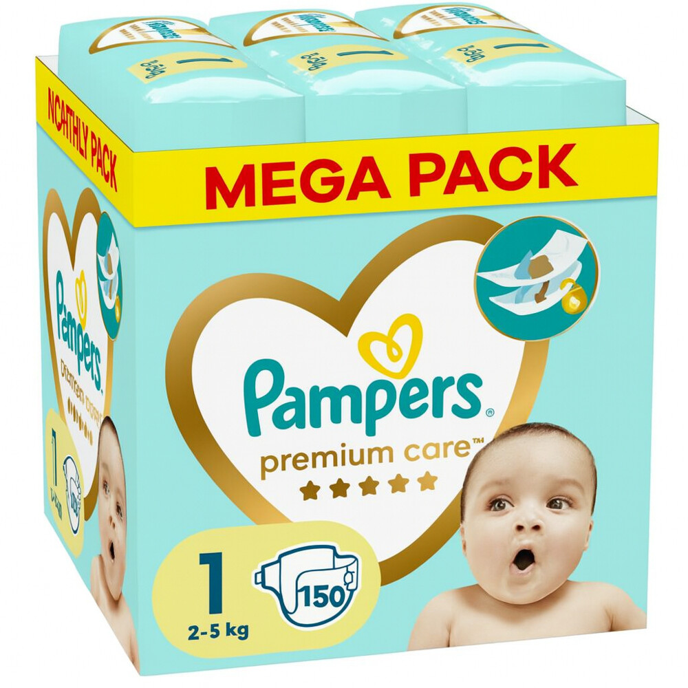 Pampers Premium Care Luiers Maat 1 (2-5 kg) 150 stuks