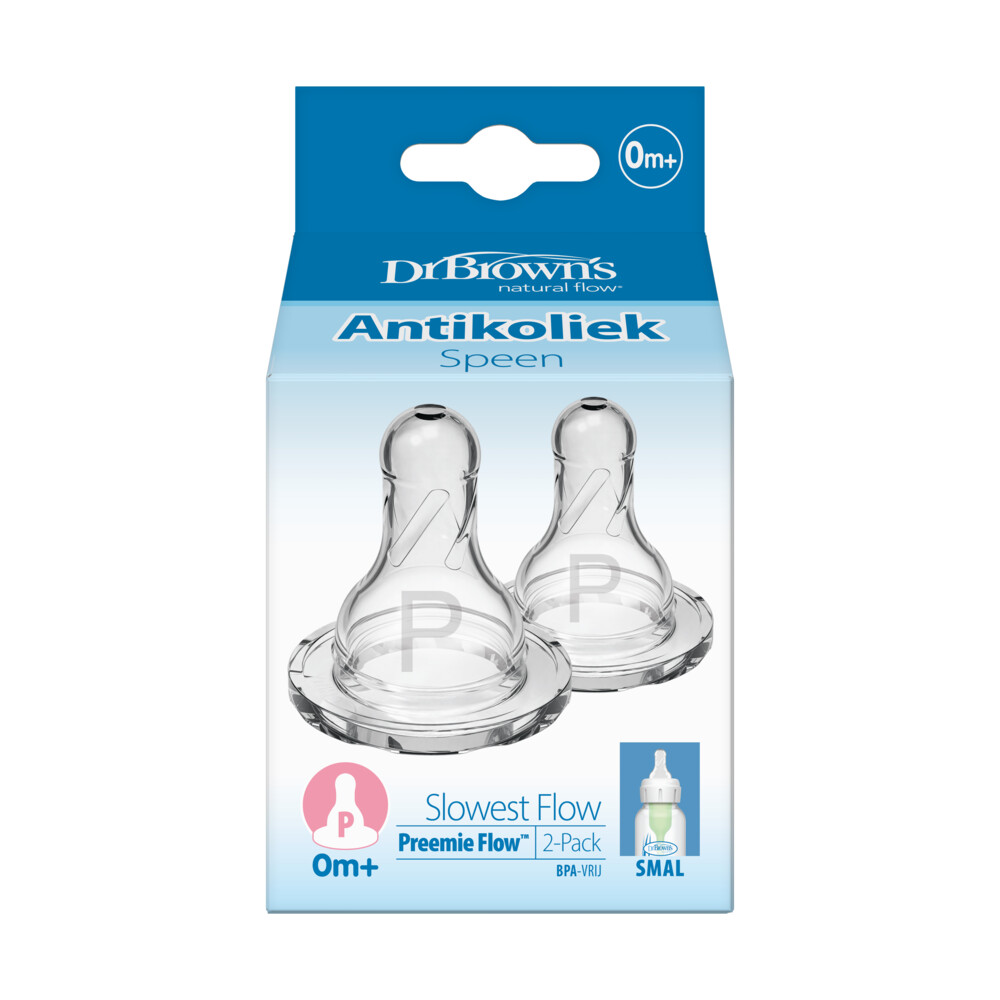Dr. Browns Flesspeen Prematuur Smalle Halsfles Transparant 2 stuks