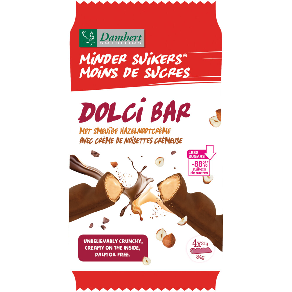 Damhert Dolci Bar Minder Suikers 84 gr