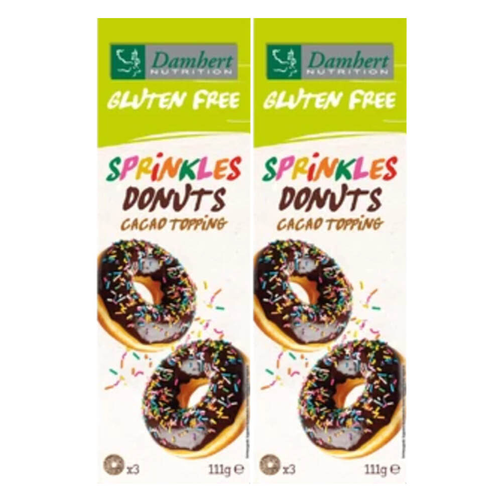 2x Damhert Glutenvrije Sprinkles Donuts 111 gr