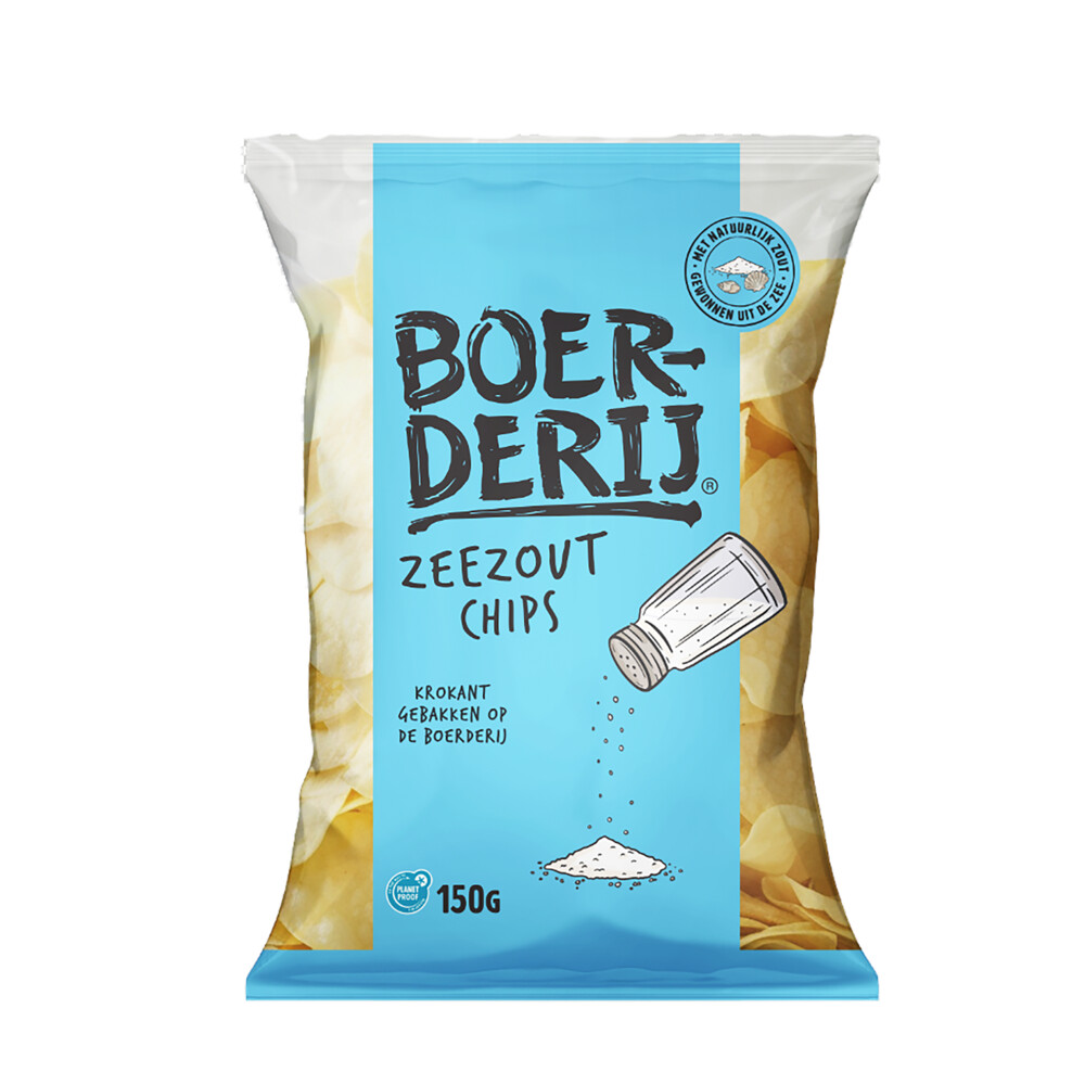 Boerderij Chips Zeezout 150 gr