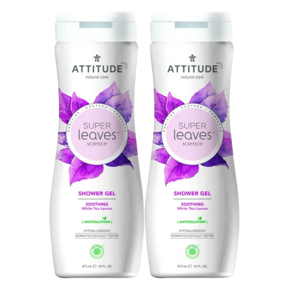 2x Attitude Douchegel Soothing White Tea Leaves 473 ml