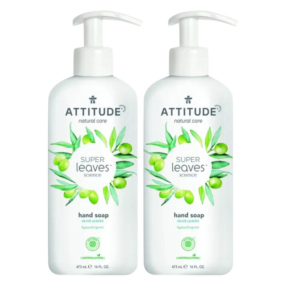 2x Attitude Super Leaves Handzeep Olive Leaves 473 ml