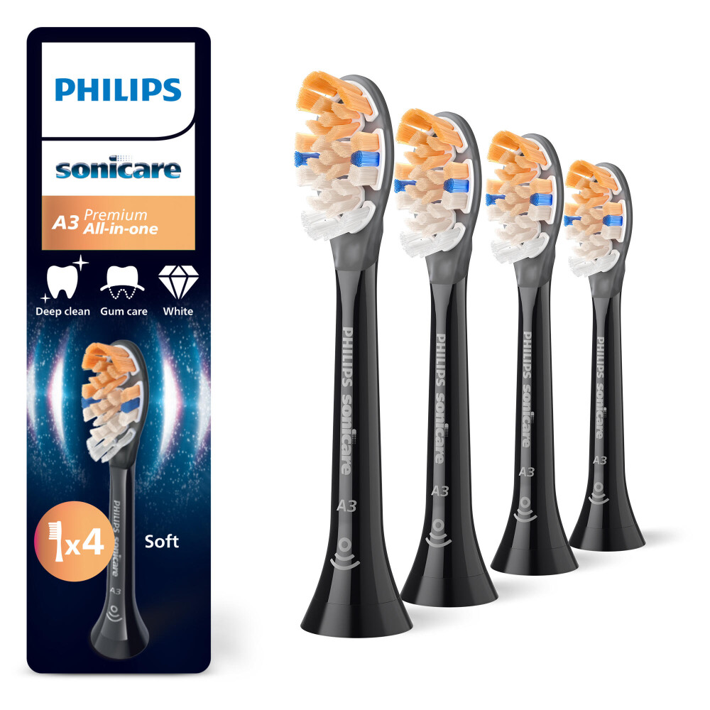 Philips Sonicare Opzetborstels All-in One Zwart 4 stuks