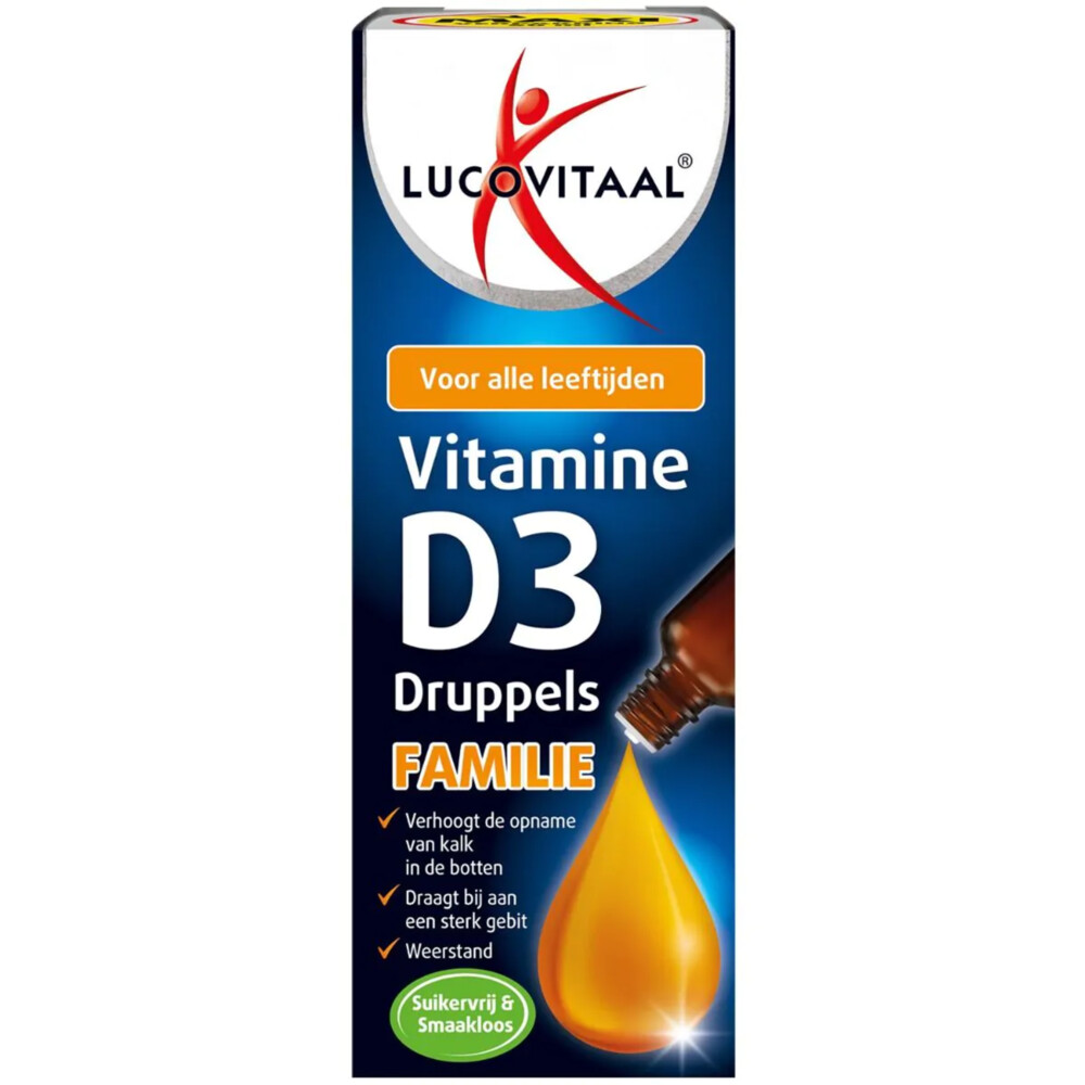 2+2 gratis: Lucovitaal Vitamine D3 Druppels Familie 50 ml