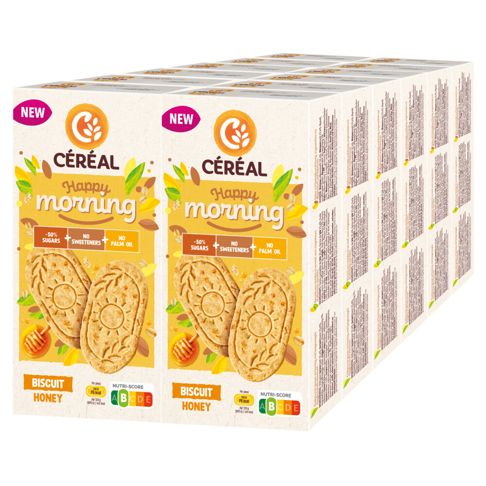 12x Céréal Bio Happy Morning Biscuit Honing 200 gr