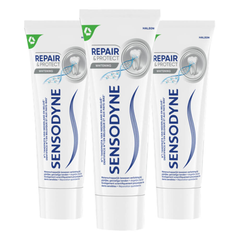 3x Sensodyne Tandpasta Repair&Protect Whitening 75 ml