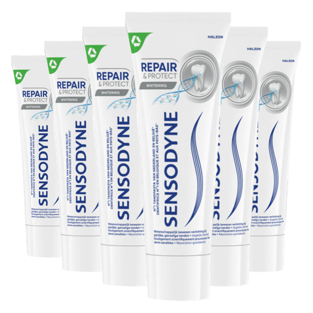 6x Sensodyne Tandpasta Repair&Protect Whitening 75 ml