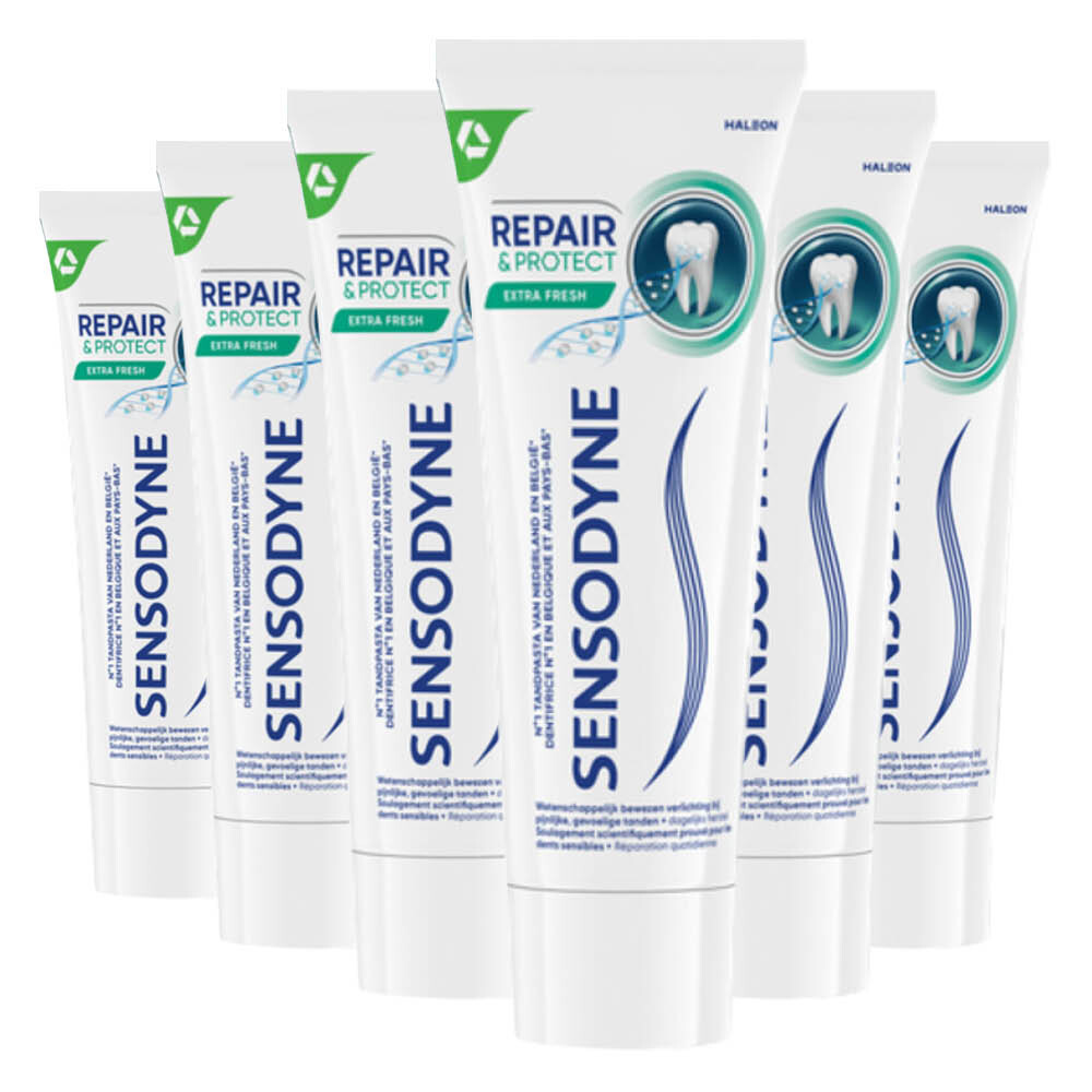 6x Sensodyne Tandpasta Repair&Protect Extra Fresh 75 ml