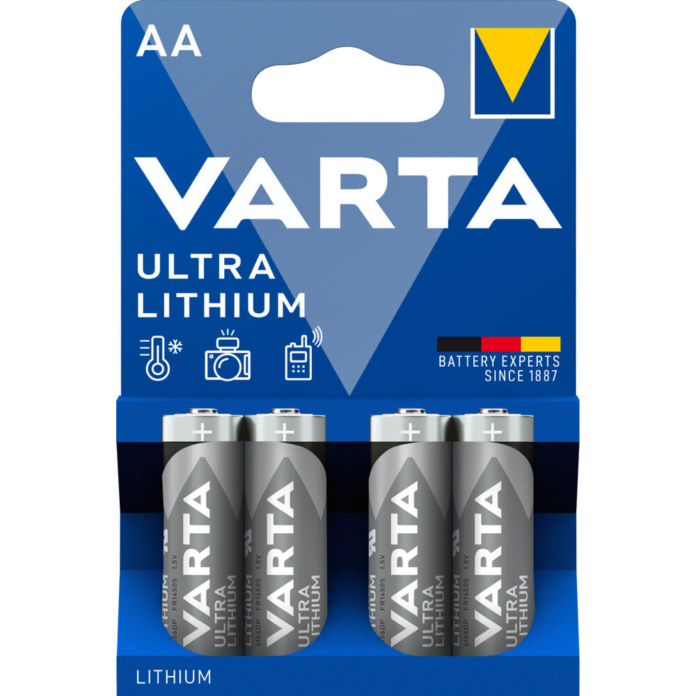 Varta Ultra Lithium Batterijen AA Blister 4 stuks