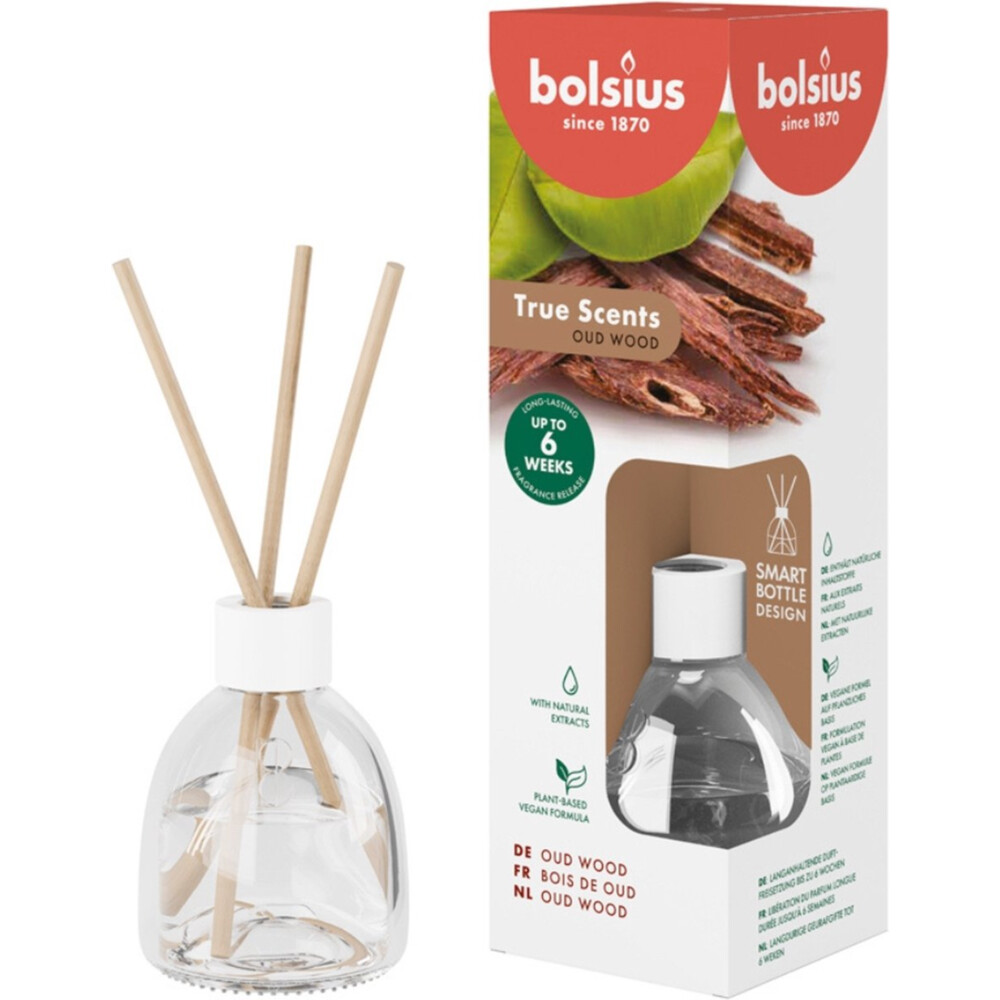 Bolsius geurstokjes True Scents - Oud Wood (60 ml)