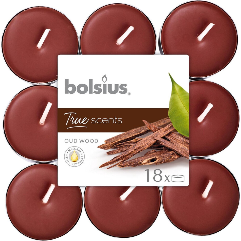Bolsius Geurtheelicht - True Scents - Oud Wood - 18 stuks