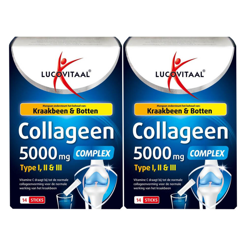 2x Lucovitaal Collageen Complex 5000mg Sticks 14 stuks