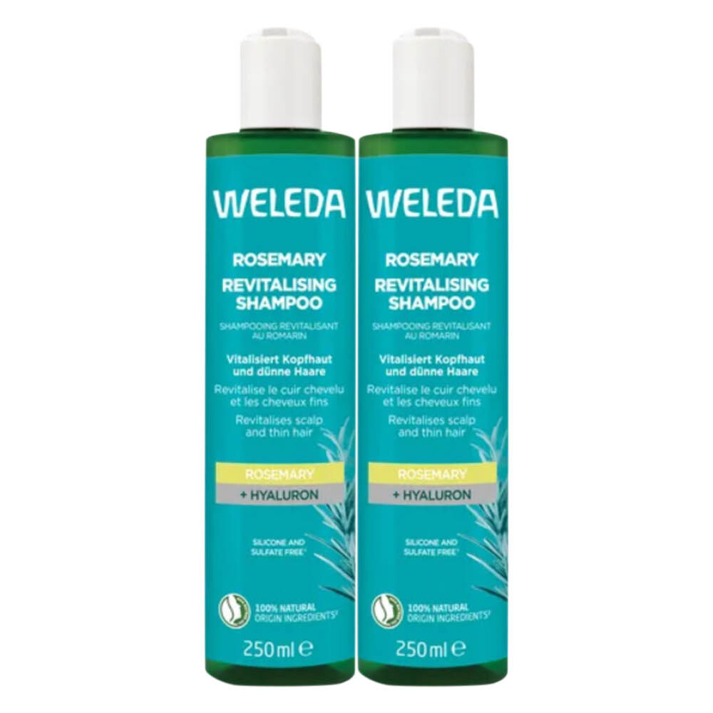 2x WELEDA Shampoo Revitaliserend Rozemarijn 250 ml
