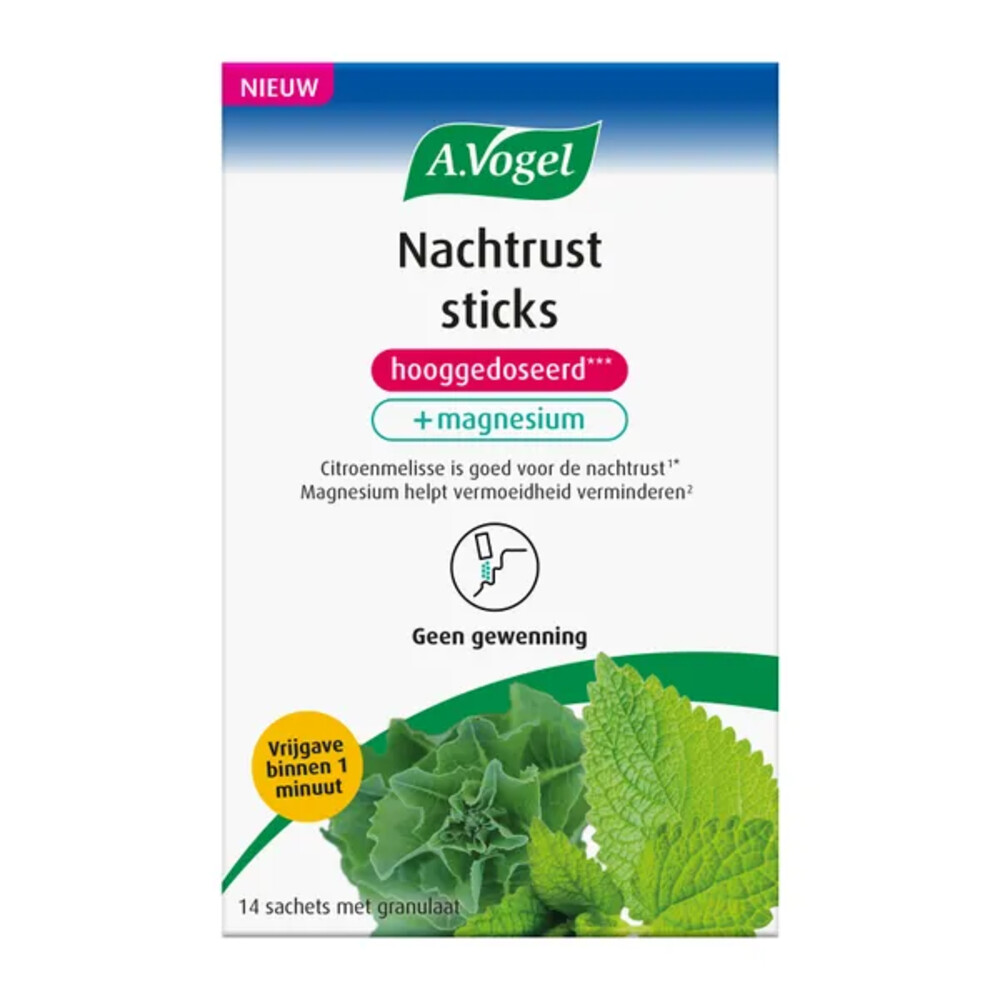 Gratis Verzending: A.Vogel Nachtrust Sticks Hooggedoseerd 14 stuks