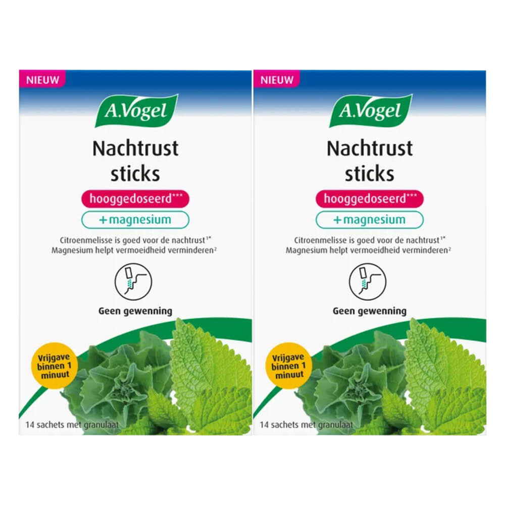 Gratis Verzending: 2x A.Vogel Nachtrust Sticks Hooggedoseerd 14 stuks