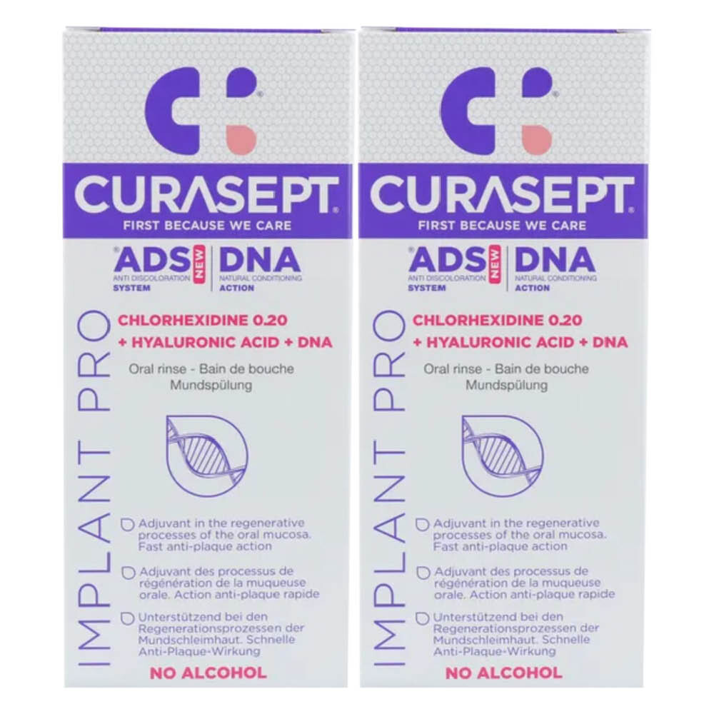 2x Curasept Mondspoelmiddel ADS DNA Implant Pro 200 ml