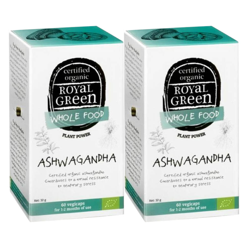 2x Royal Green Ashwagandha 60 vegacapsules