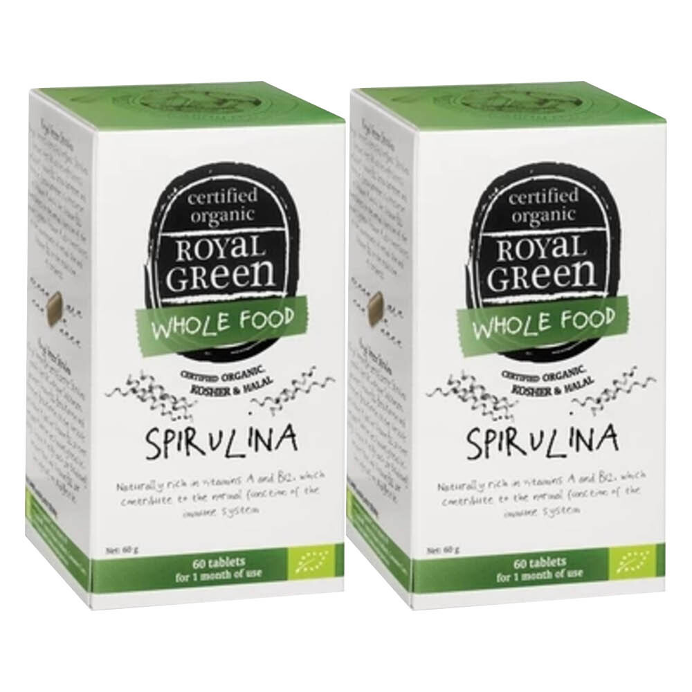 2x Royal Green Superfood Spirulina 60 tabletten