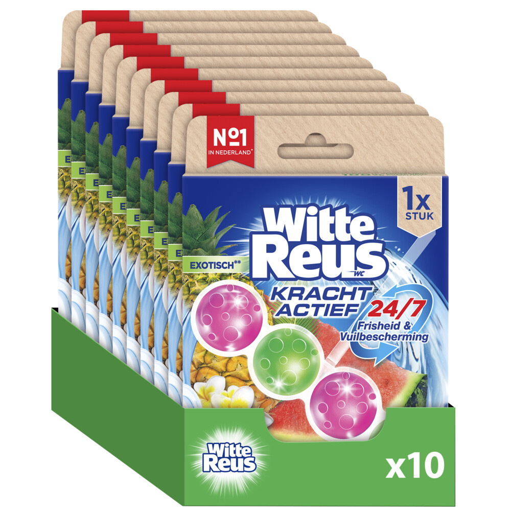 10x Witte Reus Toiletblok Kracht Actief Exotisch