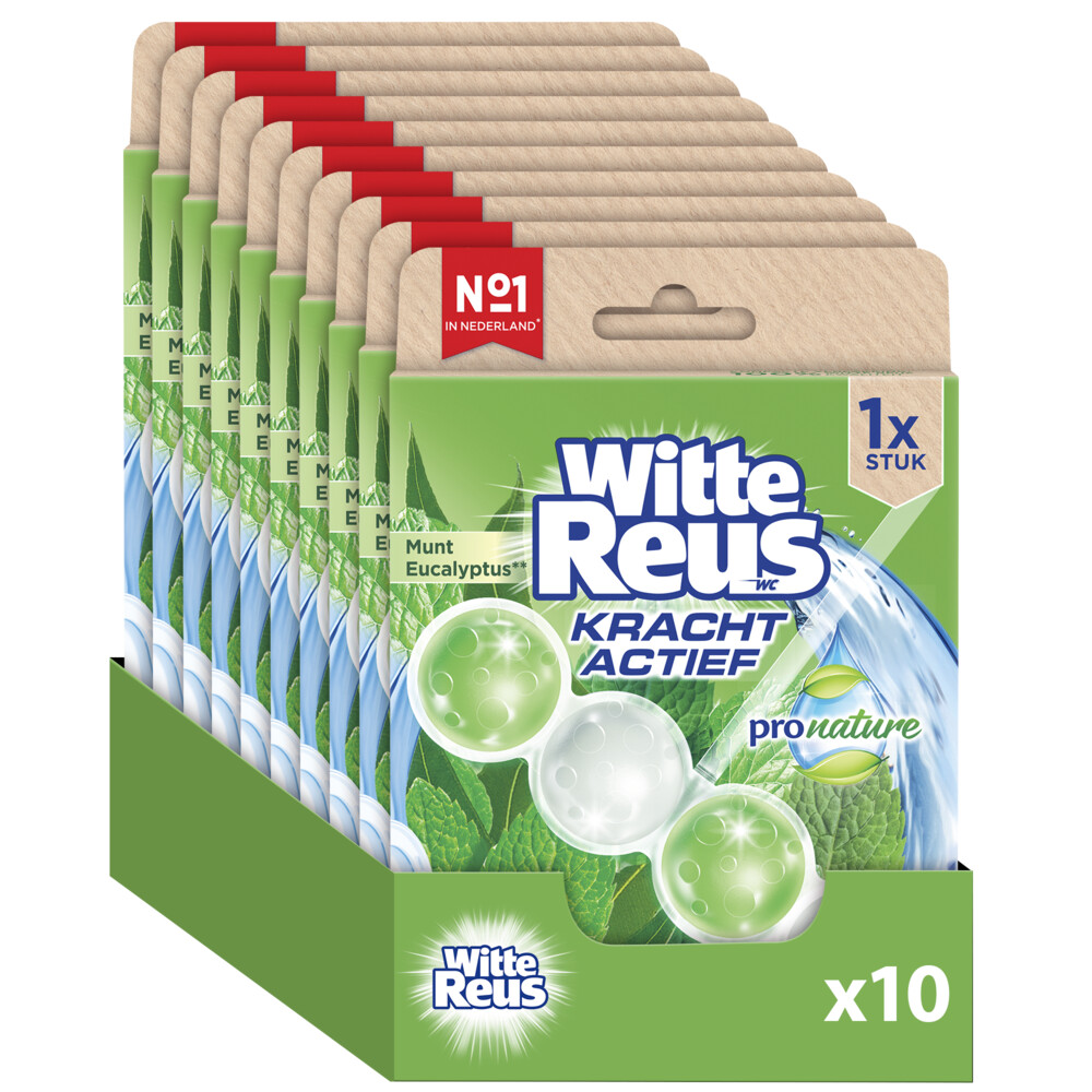 10x Witte Reus Toiletblok Pro Nature Munt Eucalyptus