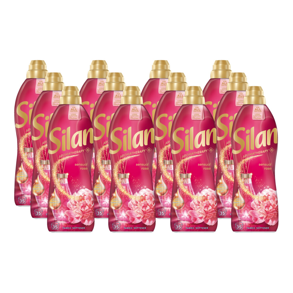 12x Silan Wasverzachter AT Sensual Rose 35 Wasbeurten 770 ml