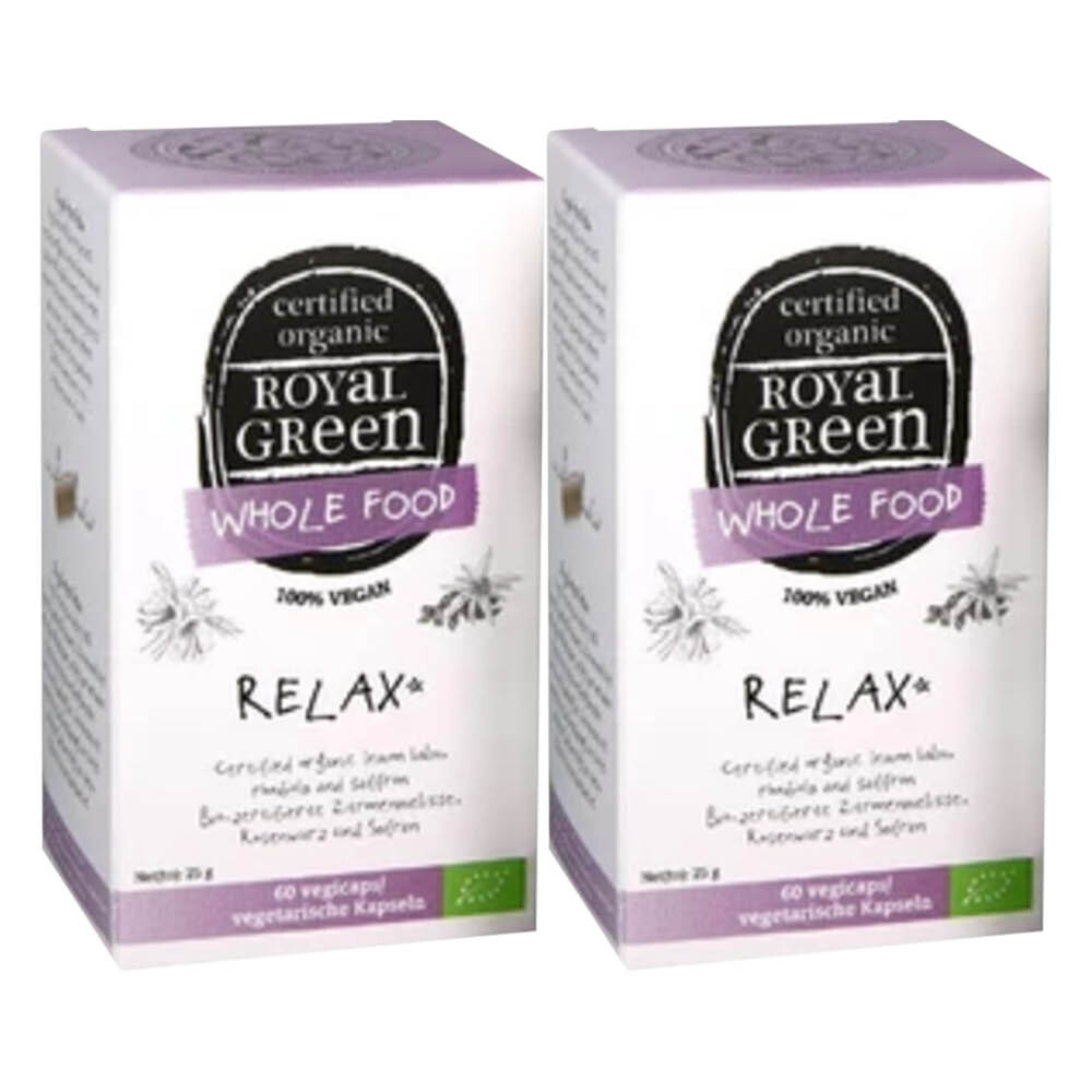 2x Royal Green Relax Biologisch 60 vegacapsules
