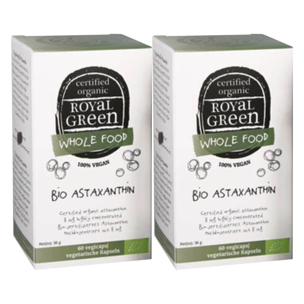 2x Royal Green Astaxanthine Biologisch 60 vegacapsules